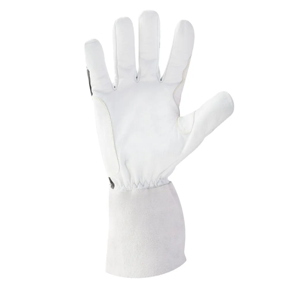 212 Performance ARCTIGEC5-05-009 ARC Economy TIG Cut 5 Resistant Goatskin Welding Gloves, Medium Black;White