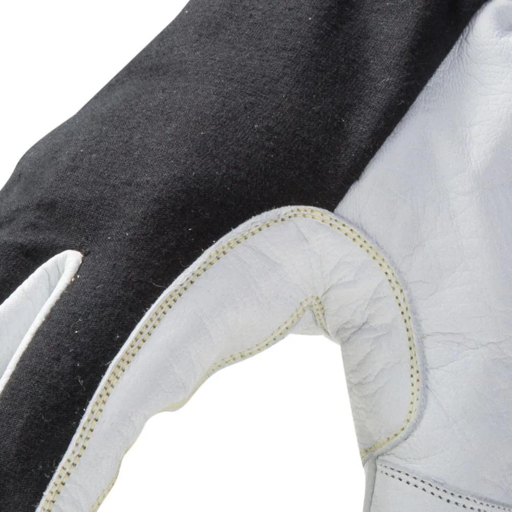 212 Performance ARCTIGEC5-05-009 ARC Economy TIG Cut 5 Resistant Goatskin Welding Gloves, Medium Black;White