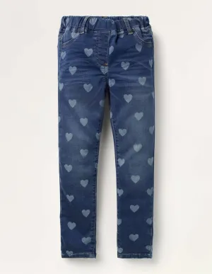Adventure-flex Denim Leggings-Mid Vintage Heart