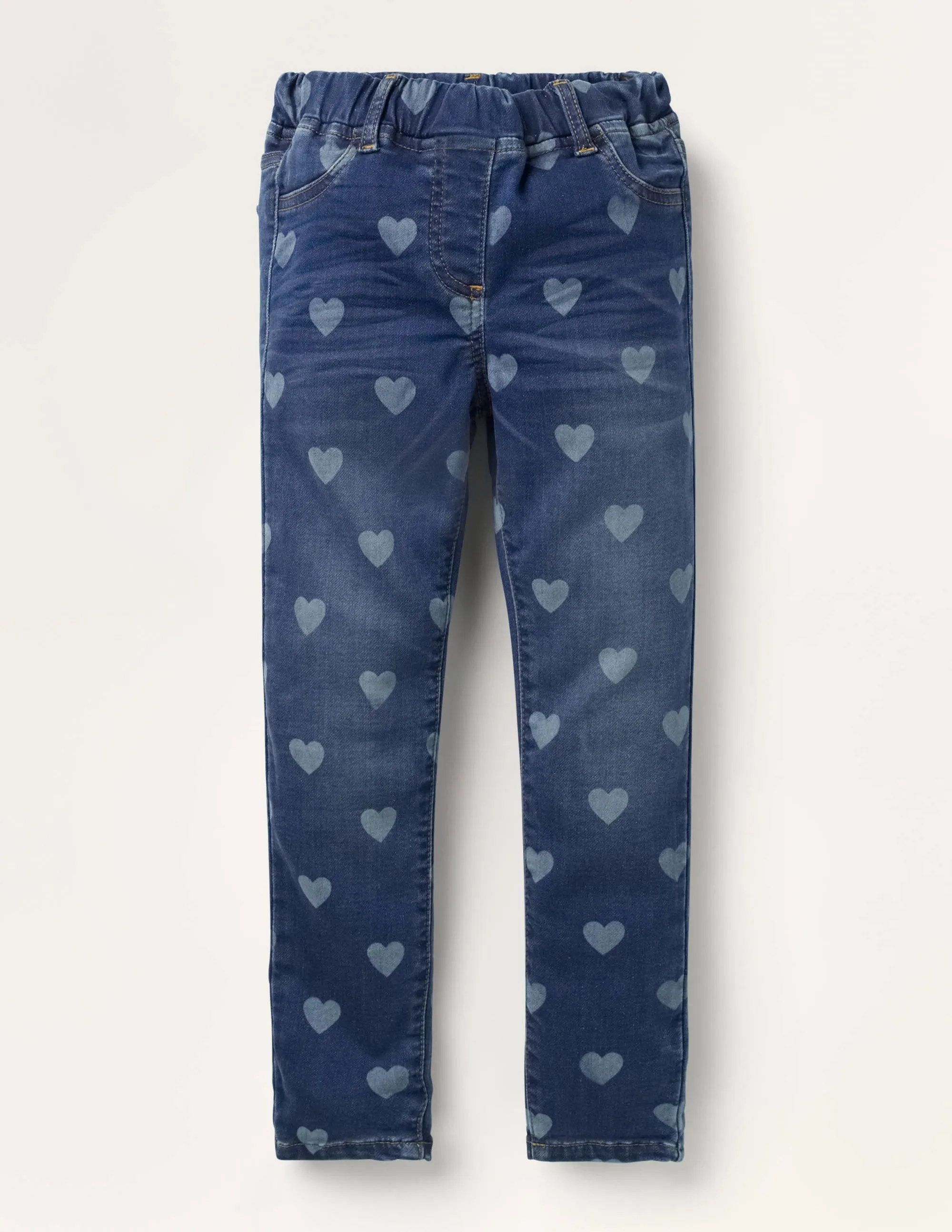Adventure-flex Denim Leggings-Mid Vintage Heart