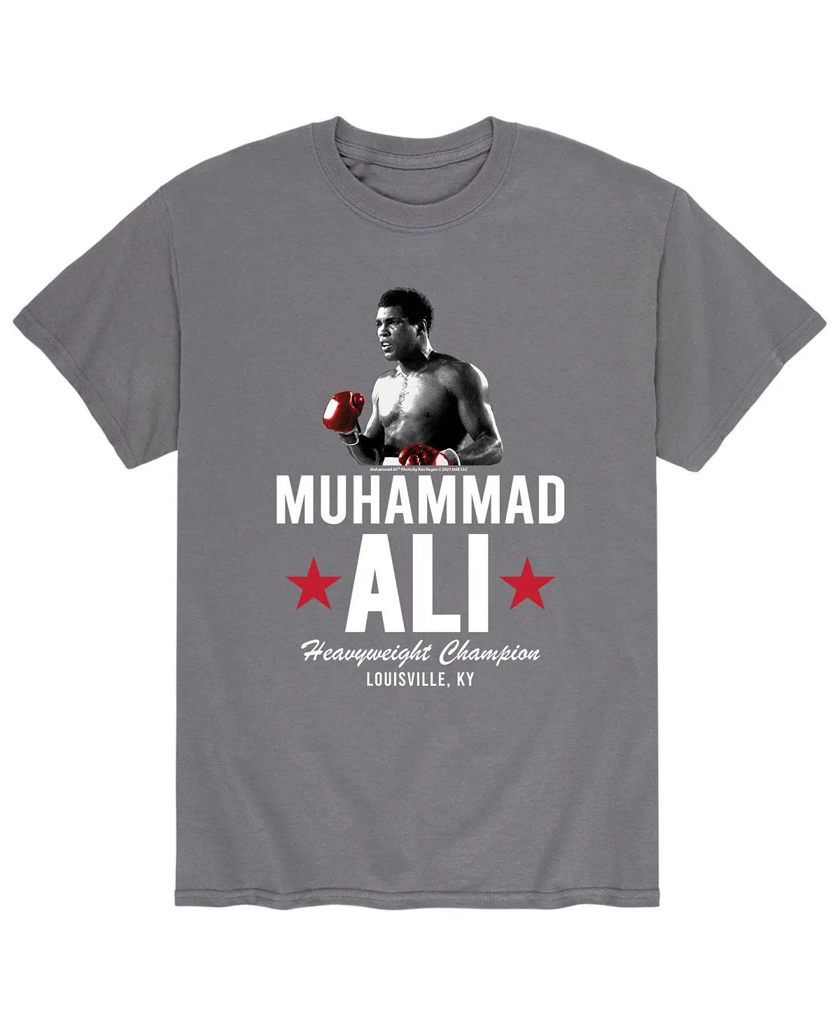 AIRWAVES Men's Muhammad Ali Heavyweight Champion T-Shirt, Gray