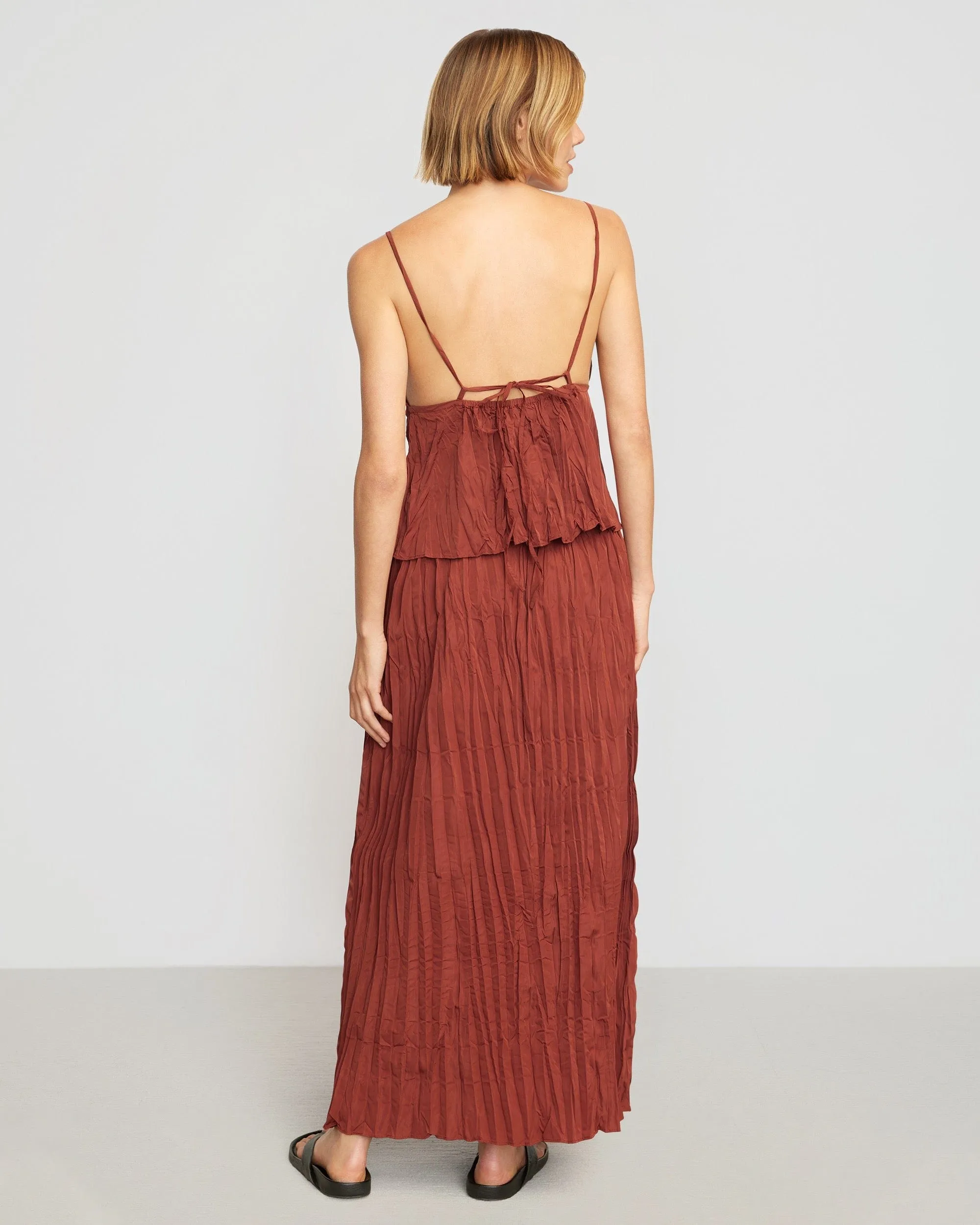 Ariel Tie-Front Crinkled Skirt