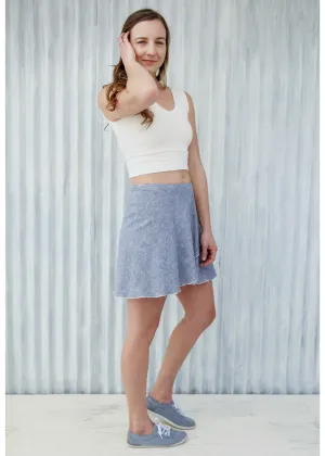 Blue Katie Wrap Skirt