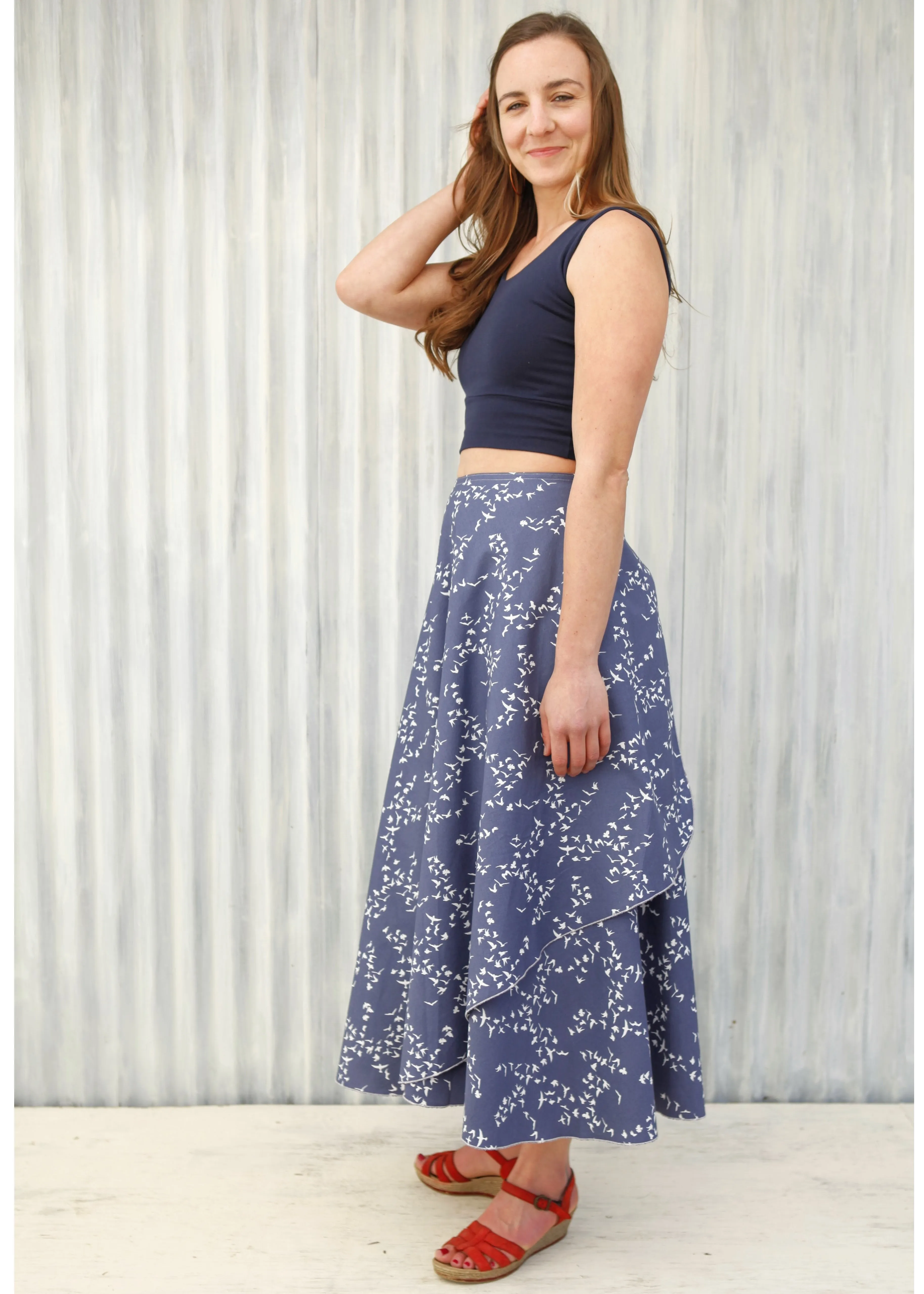 Blue Sparrow Wrap Skirt