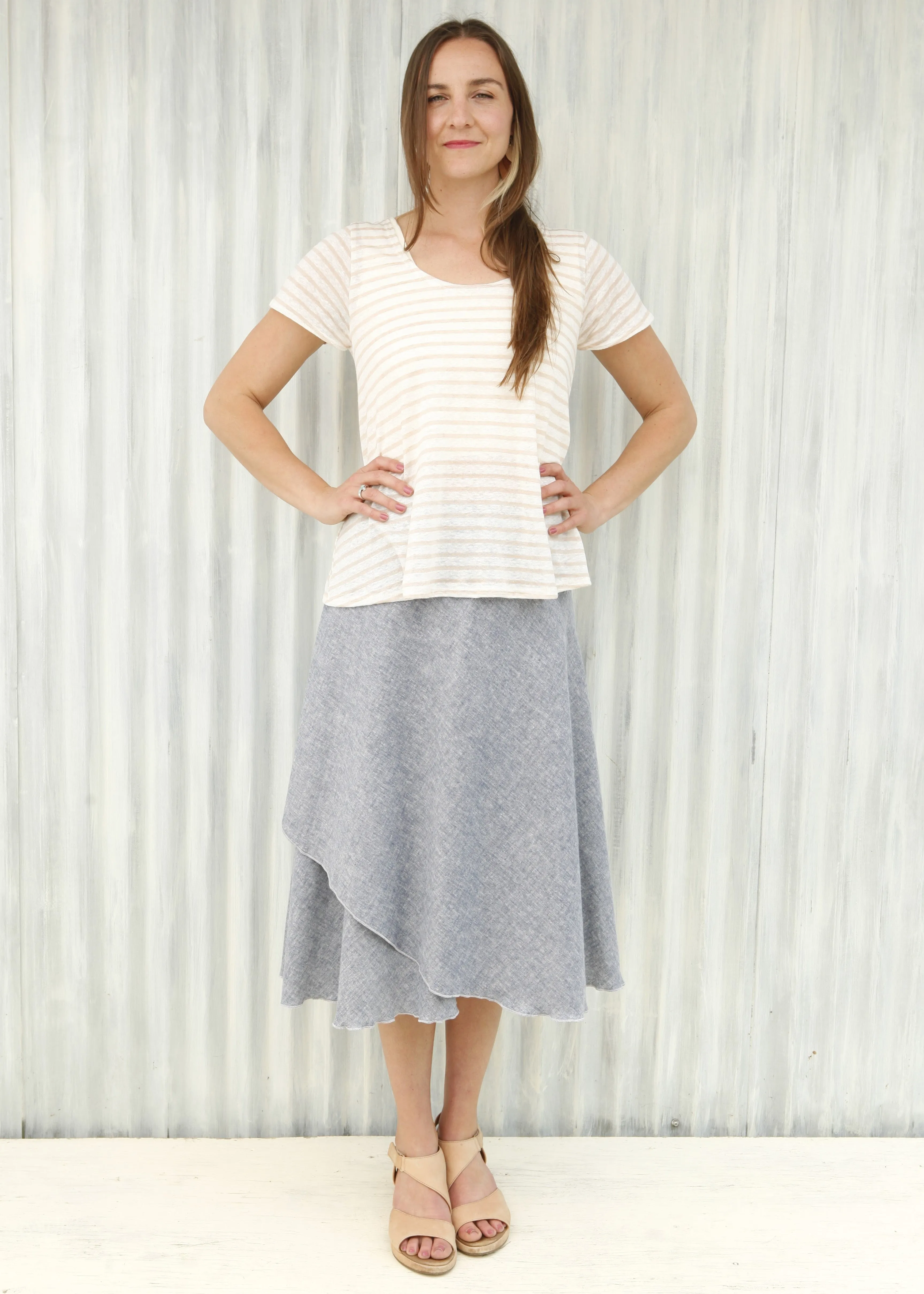 Blue Tennessee Wrap Skirt