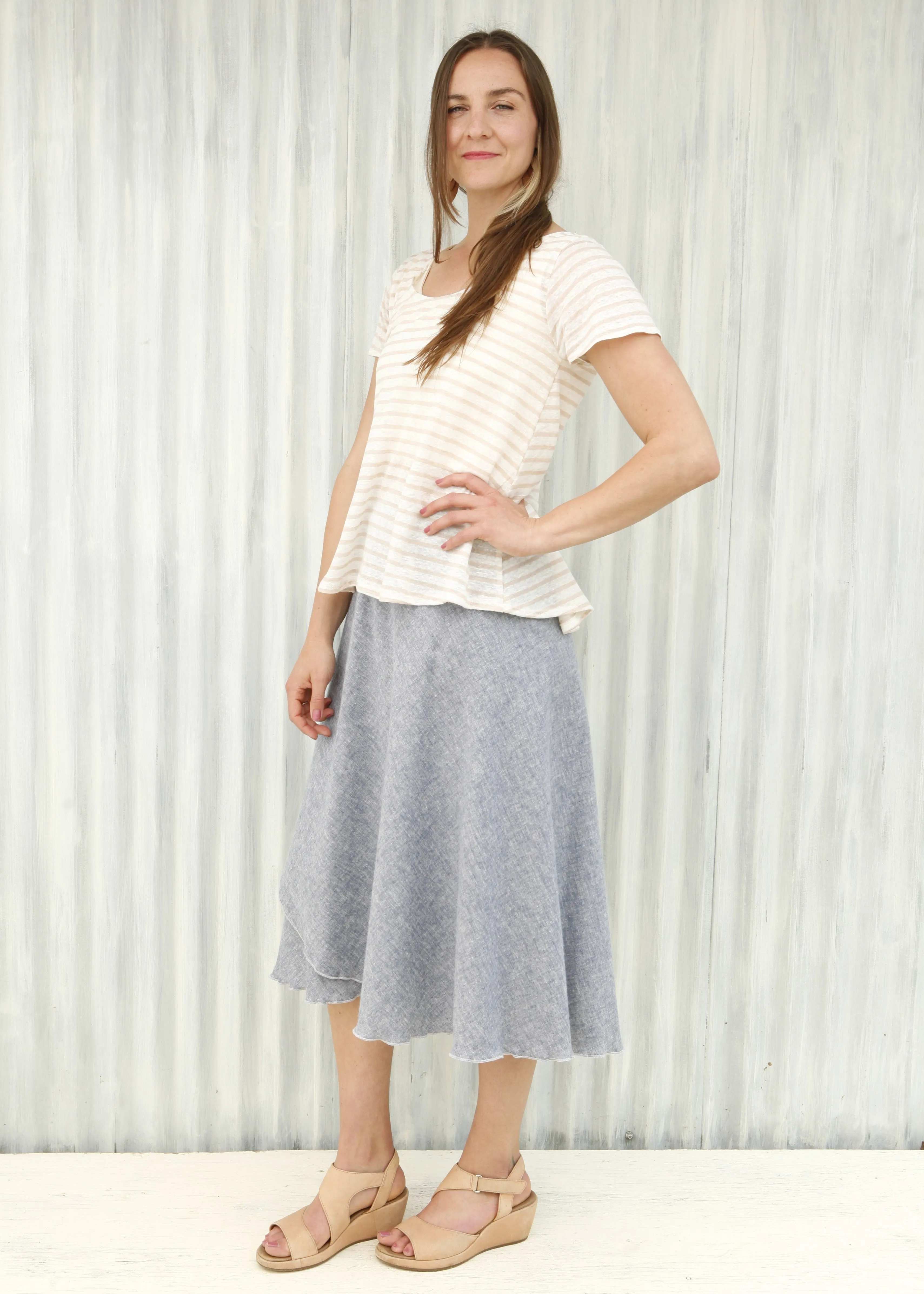 Blue Tennessee Wrap Skirt