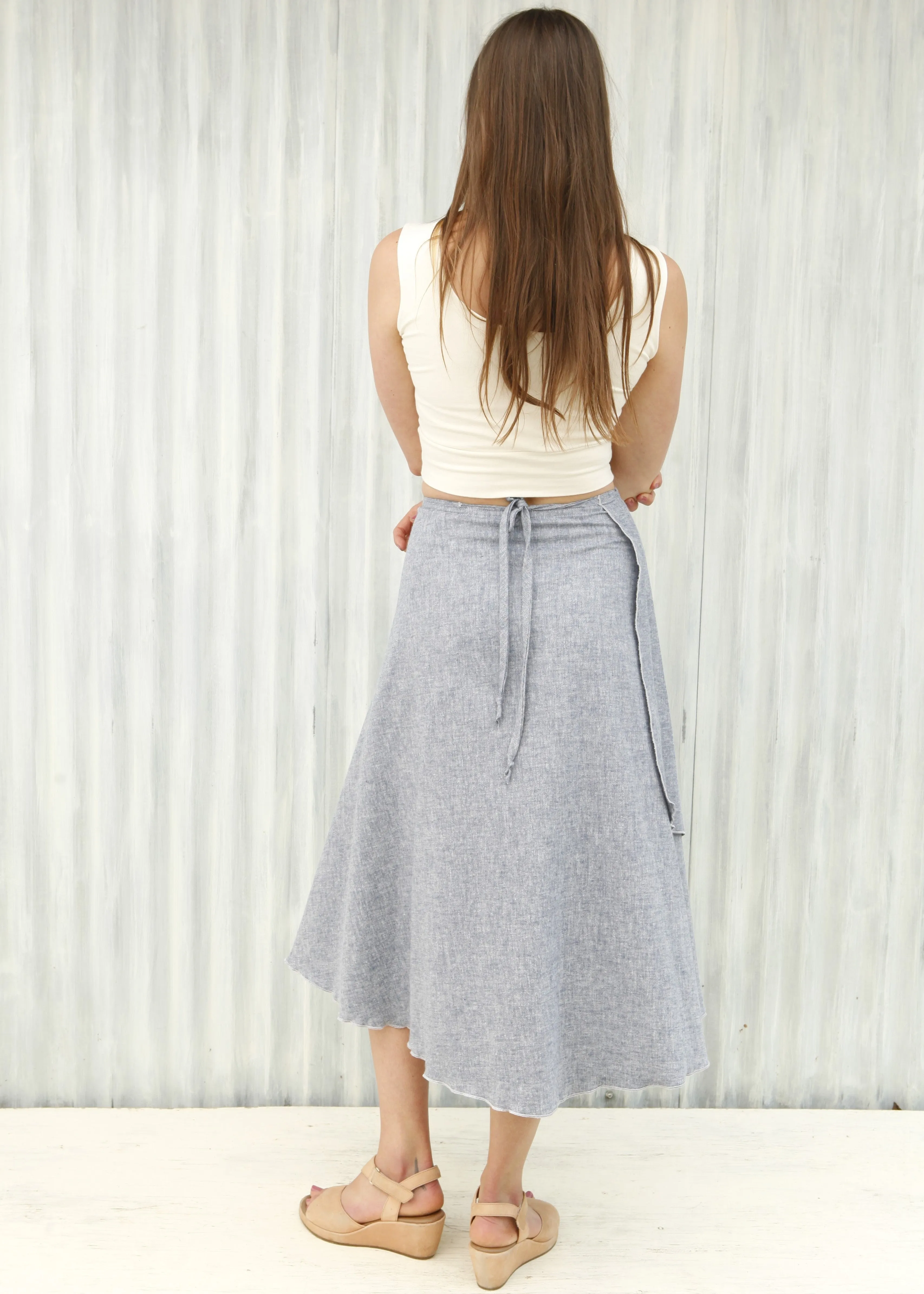 Blue Tennessee Wrap Skirt