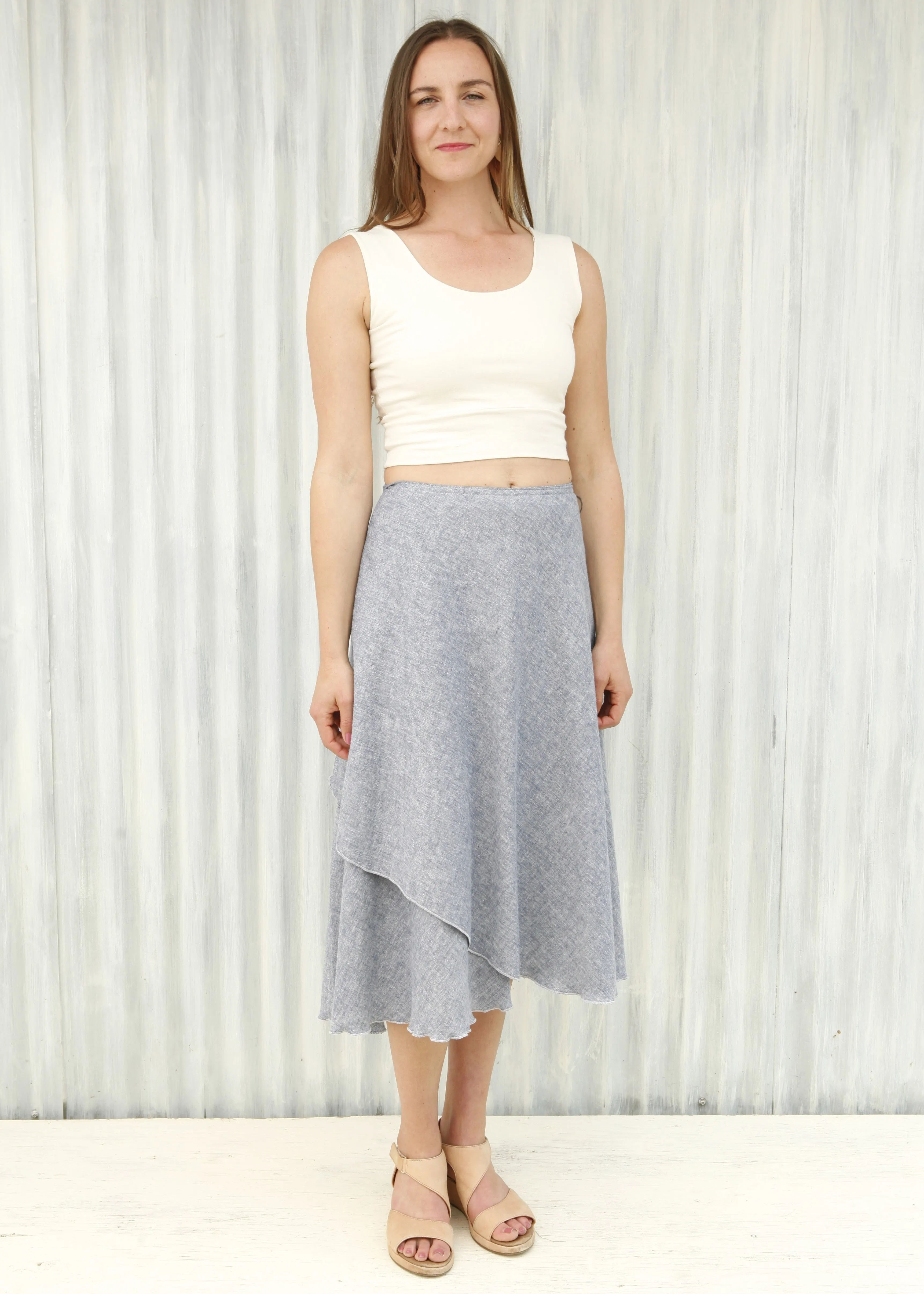 Blue Tennessee Wrap Skirt