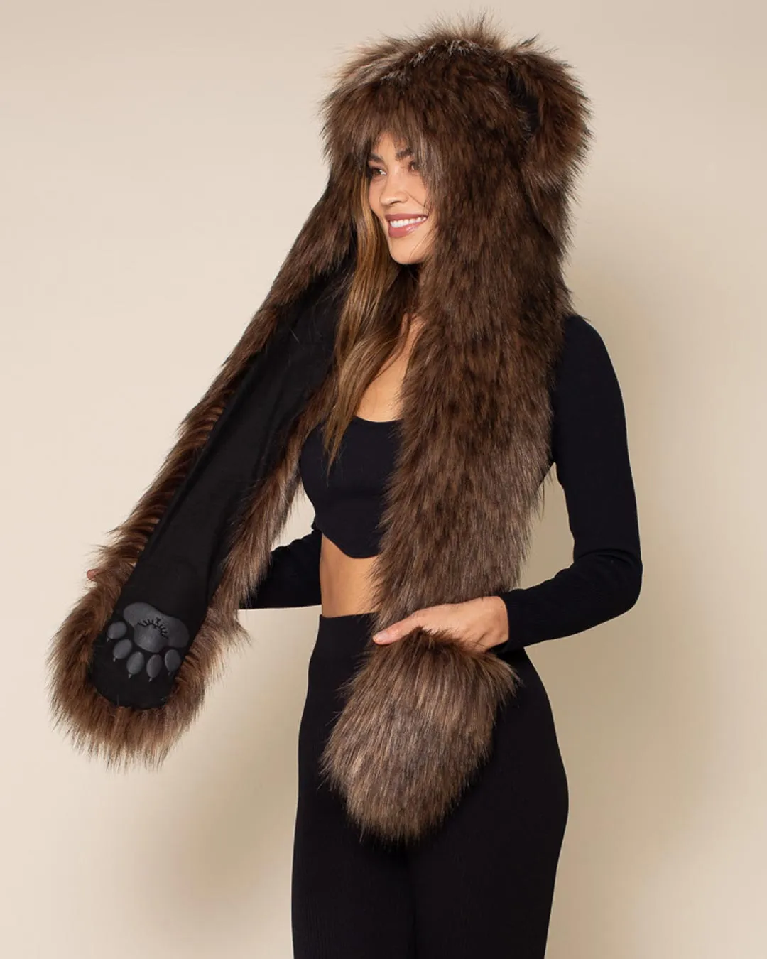 Brown Bear Collector Edition Faux Fur Hood | Women's