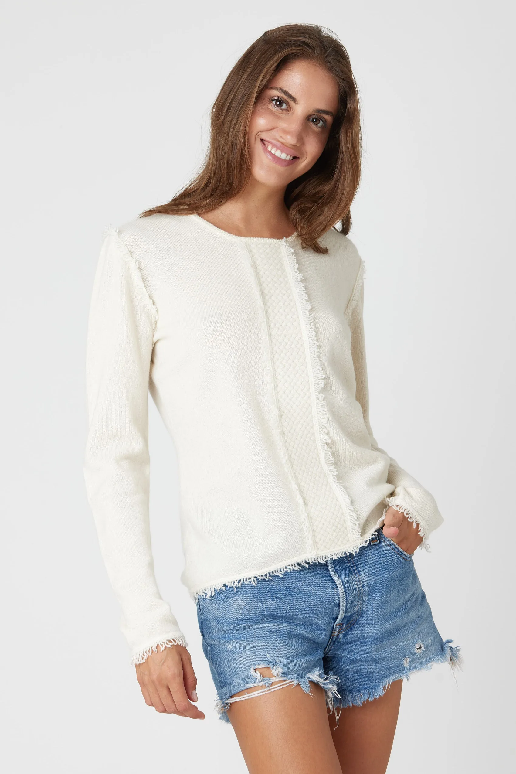 COCO Classic Tuxedo Sweater - White