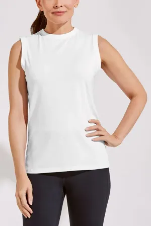 Coolibar | Lumaleo High Neck Tank Top | White