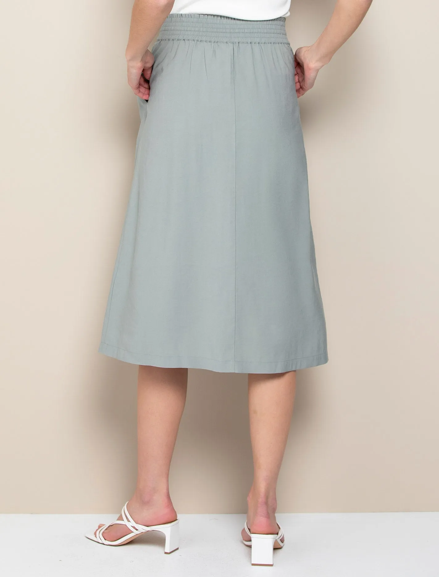 Cora Elasticated Midi Skirt
