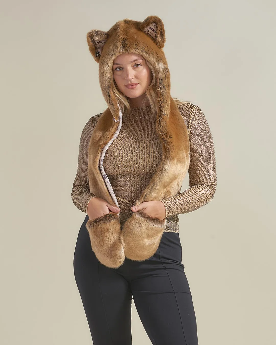Coyote Dia De Los Muertos Luxe Collector Edition Faux Fur Hood | Women's