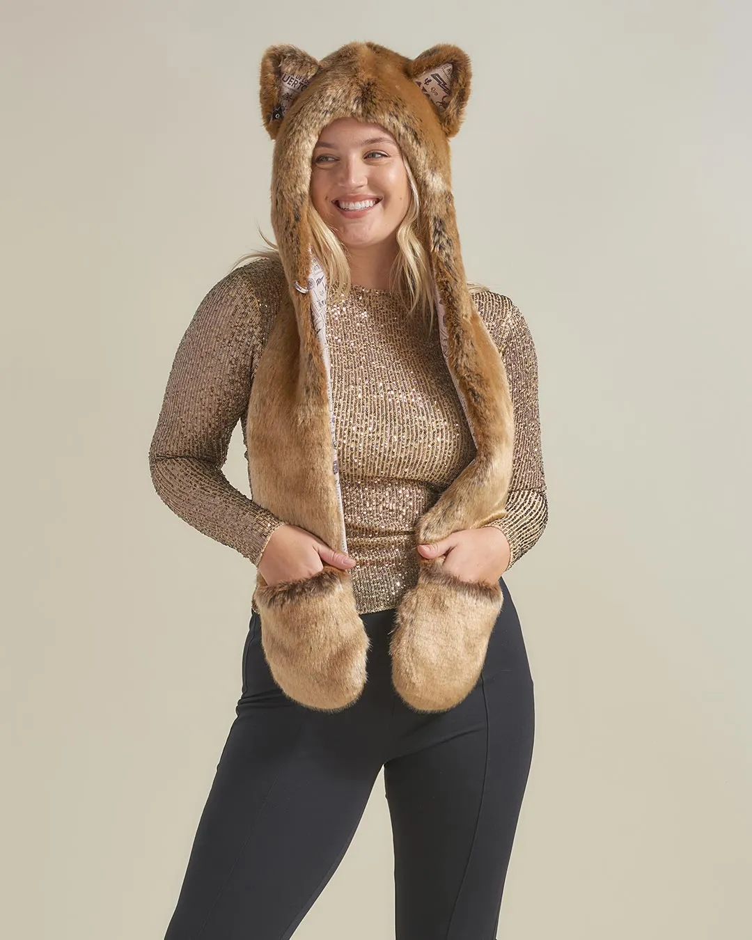 Coyote Dia De Los Muertos Luxe Collector Edition Faux Fur Hood | Women's