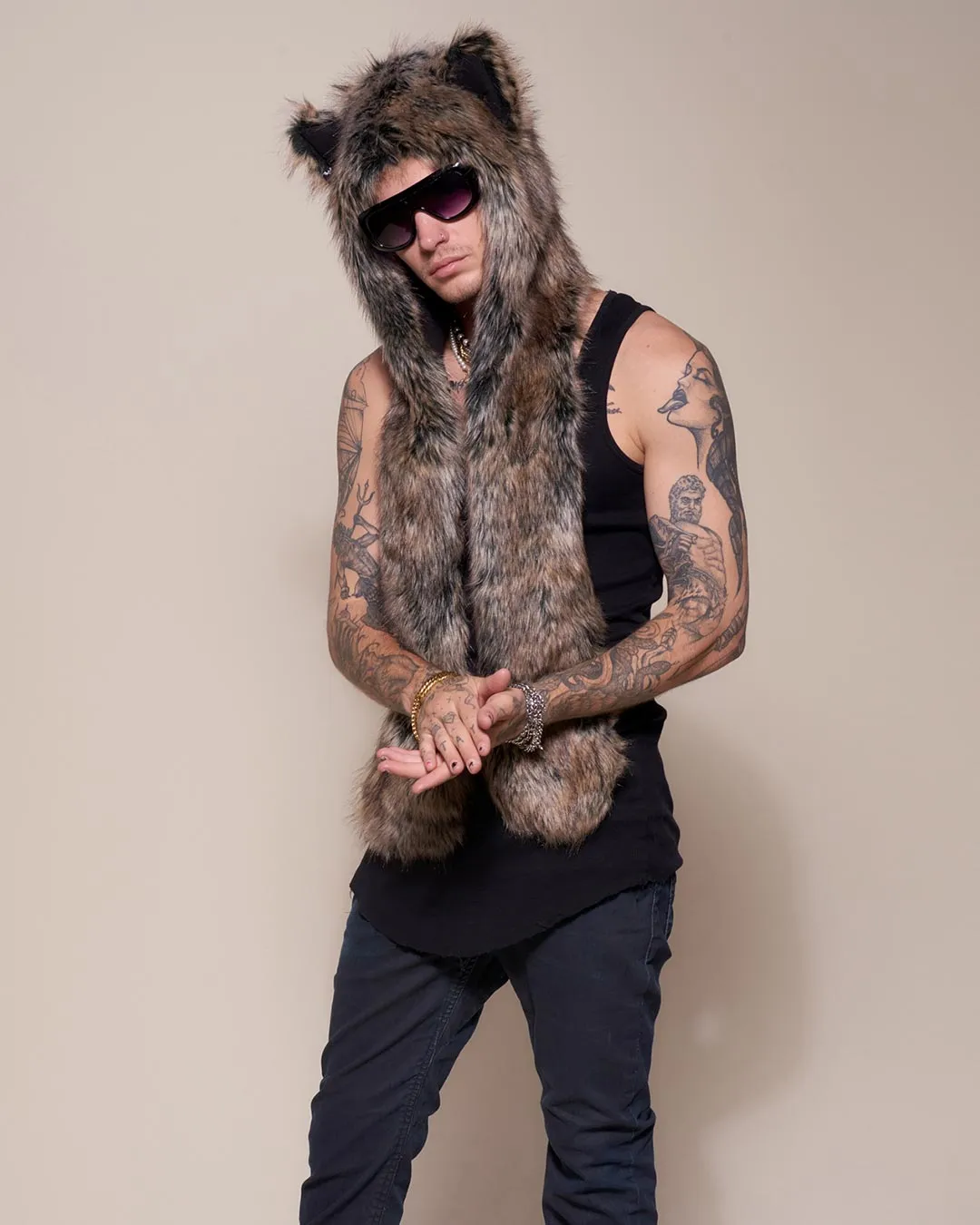 Dire Wolf Faux Fur Hood | Men's