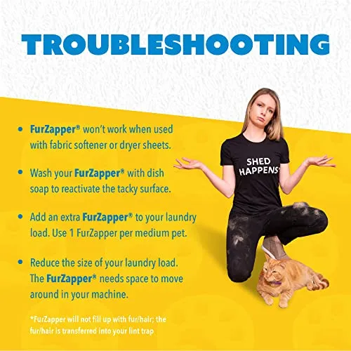 FurZapper Pet Hair Remover, 2 Count (Pack of 1)