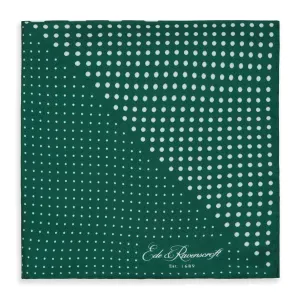 Green Triangle Spot Printed Silk Pocket Square