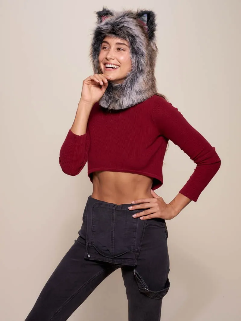 Grey Wolf SpiritHood Half Hood