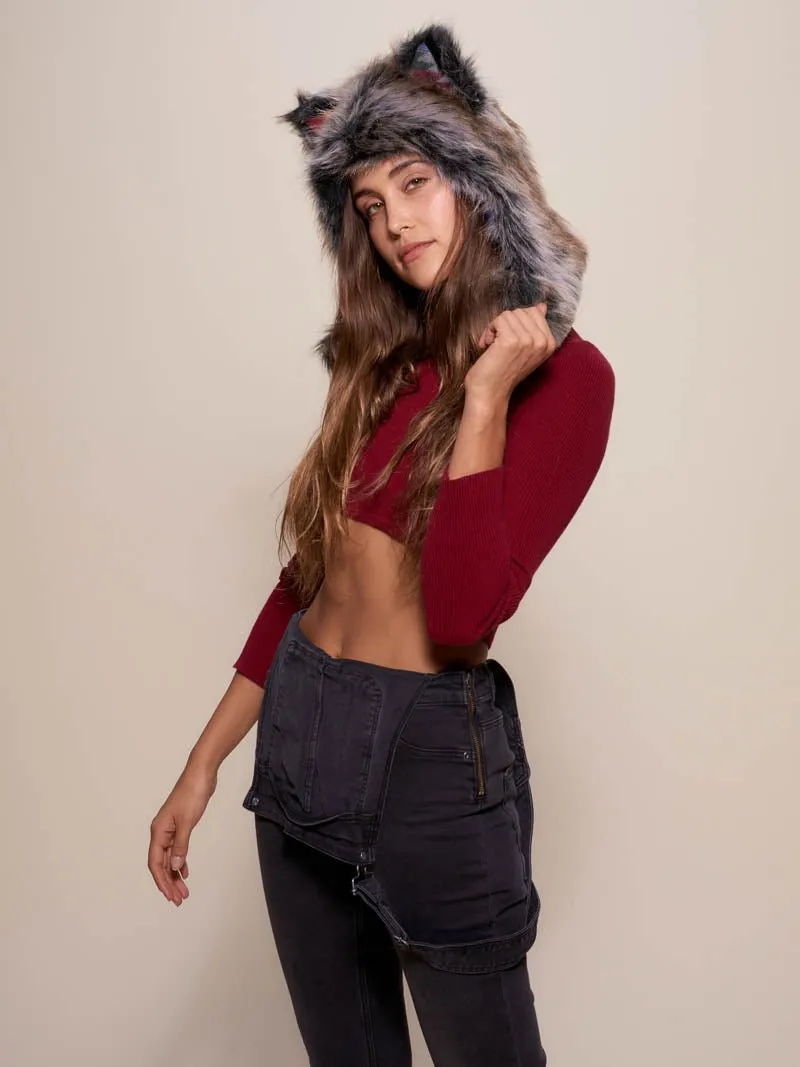 Grey Wolf SpiritHood Half Hood