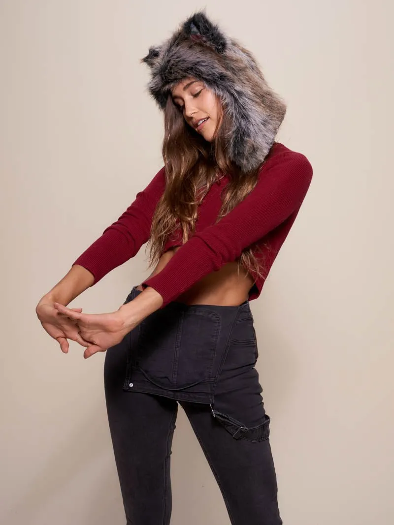 Grey Wolf SpiritHood Half Hood