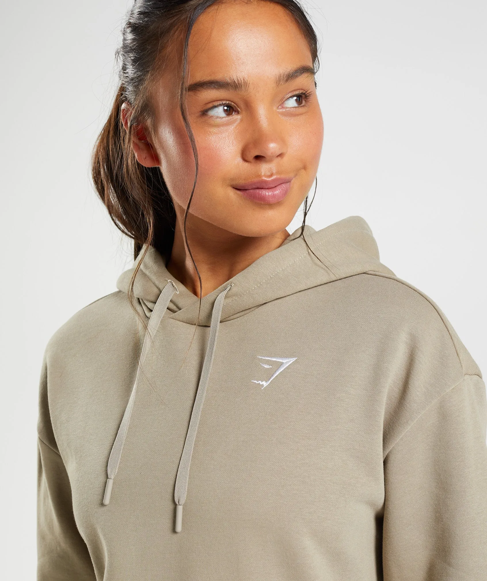 Gymshark Training Oversized Hoodie - Cement Brown