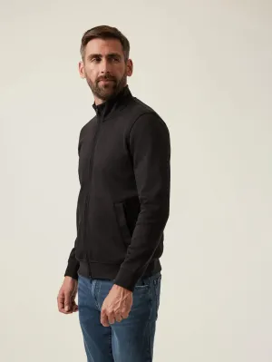 High Neck Zip Up - Black