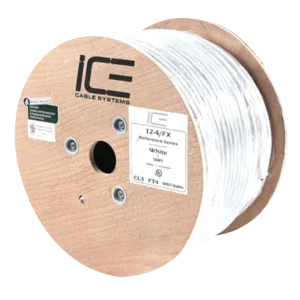 Ice Cable 12-4FX/SPOOL/WHT 12-4 Direct Burial Cable - 500ft Spool (White)