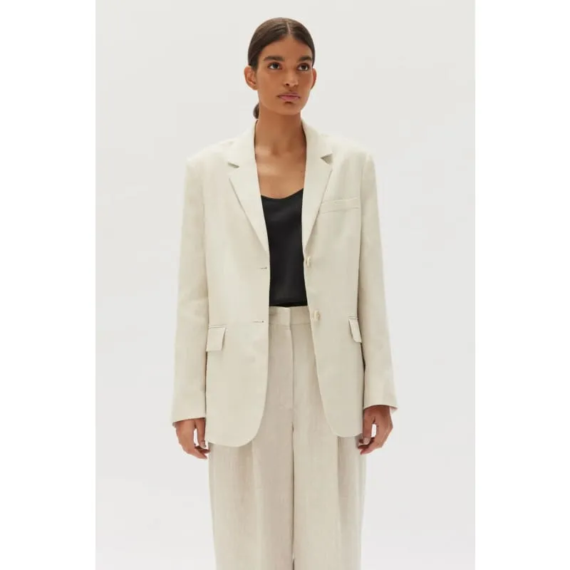 Leila Linen Jacket Oat