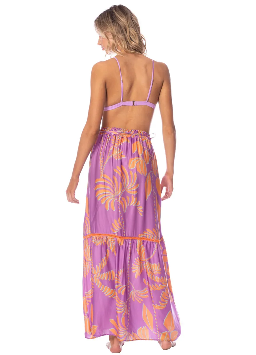 Maaji Lilac Ferns Autumnally Long Skirt