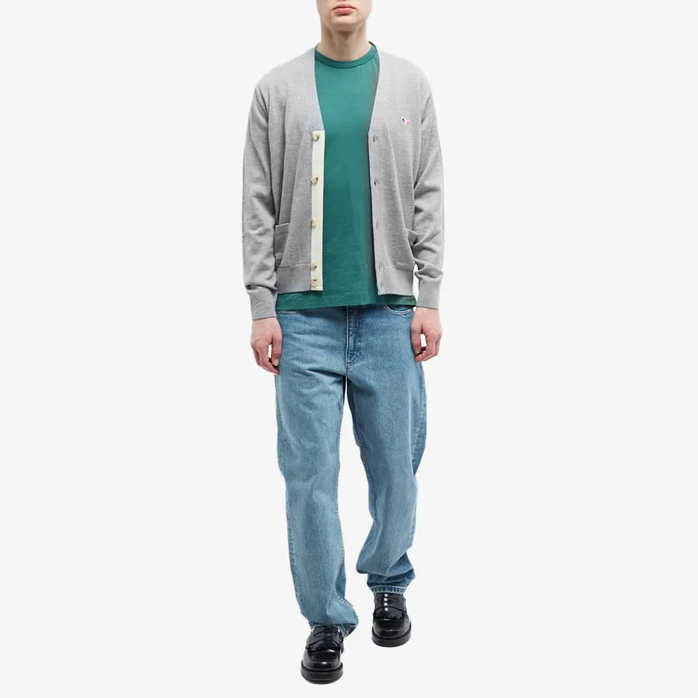 Maison Kitsuné Tricolor Fox Patch Classic Cardigan Jumper