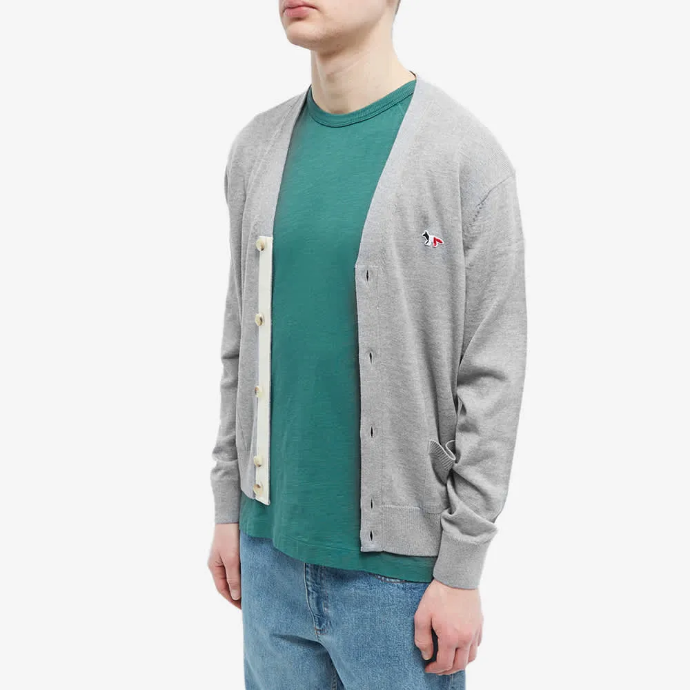 Maison Kitsuné Tricolor Fox Patch Classic Cardigan Jumper