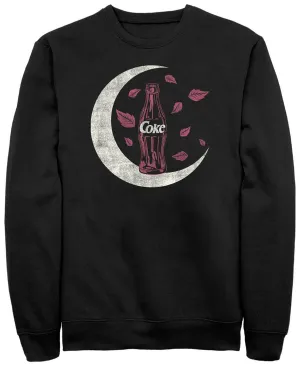 Men's fleece pullover coca-cola fall moon and coke crew crew Fifth Sun, black