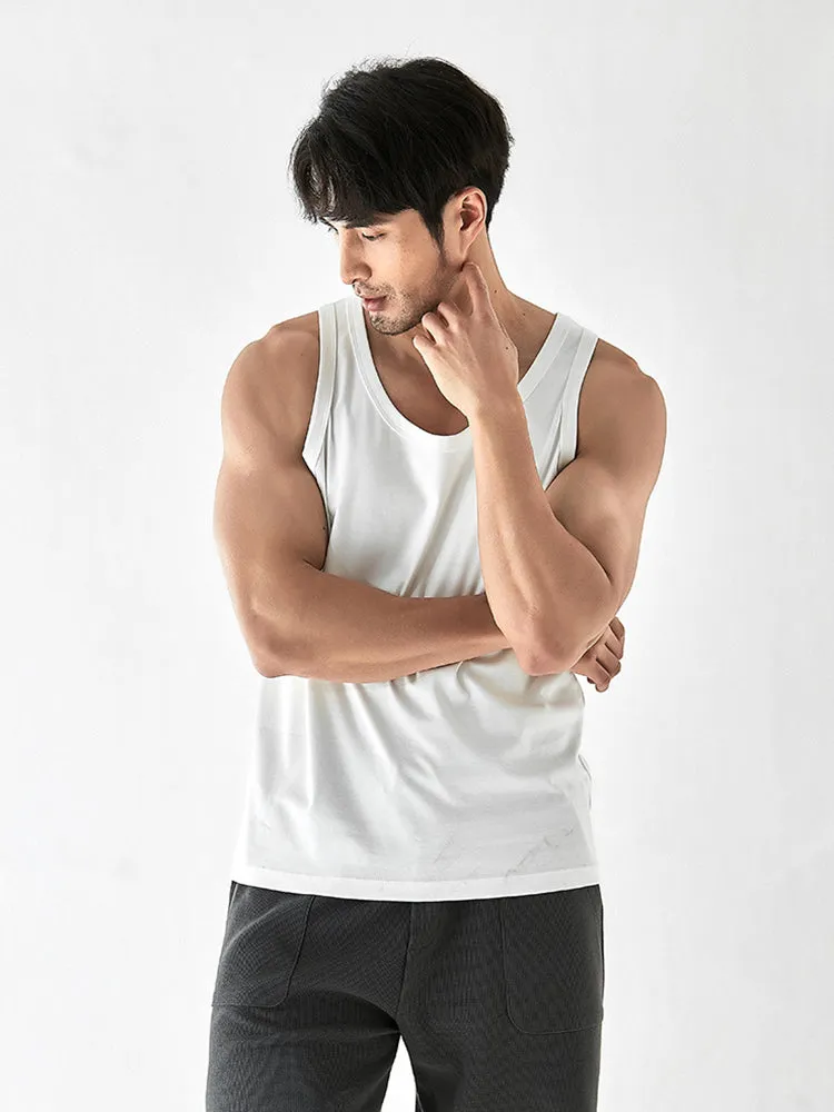 Men'S Silk Bottoming Tank Vests