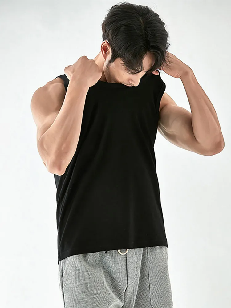 Men'S Silk Bottoming Tank Vests