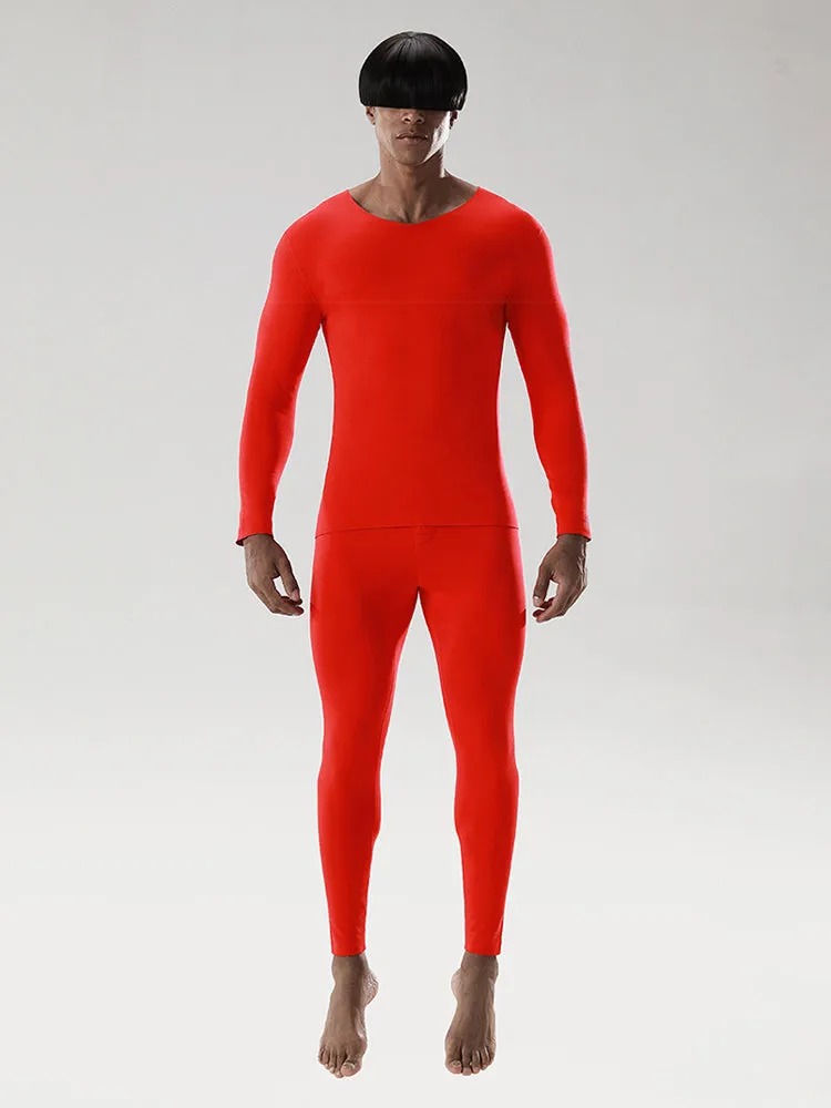 Men's Soft Seamless Thermal Sets With Fly