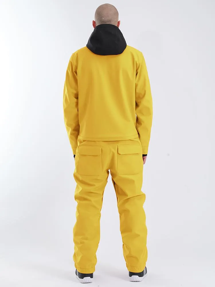 Men's Treadsnow Slope Star Yellow One Picece Snowboard Ski Suits