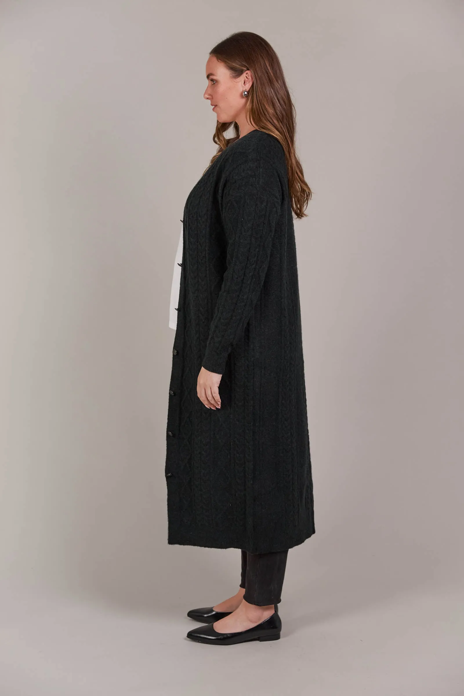 Merano Maxi Cardigan - Char