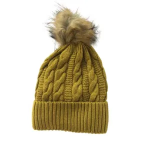 Mustard bobble hat by Peace of Mind