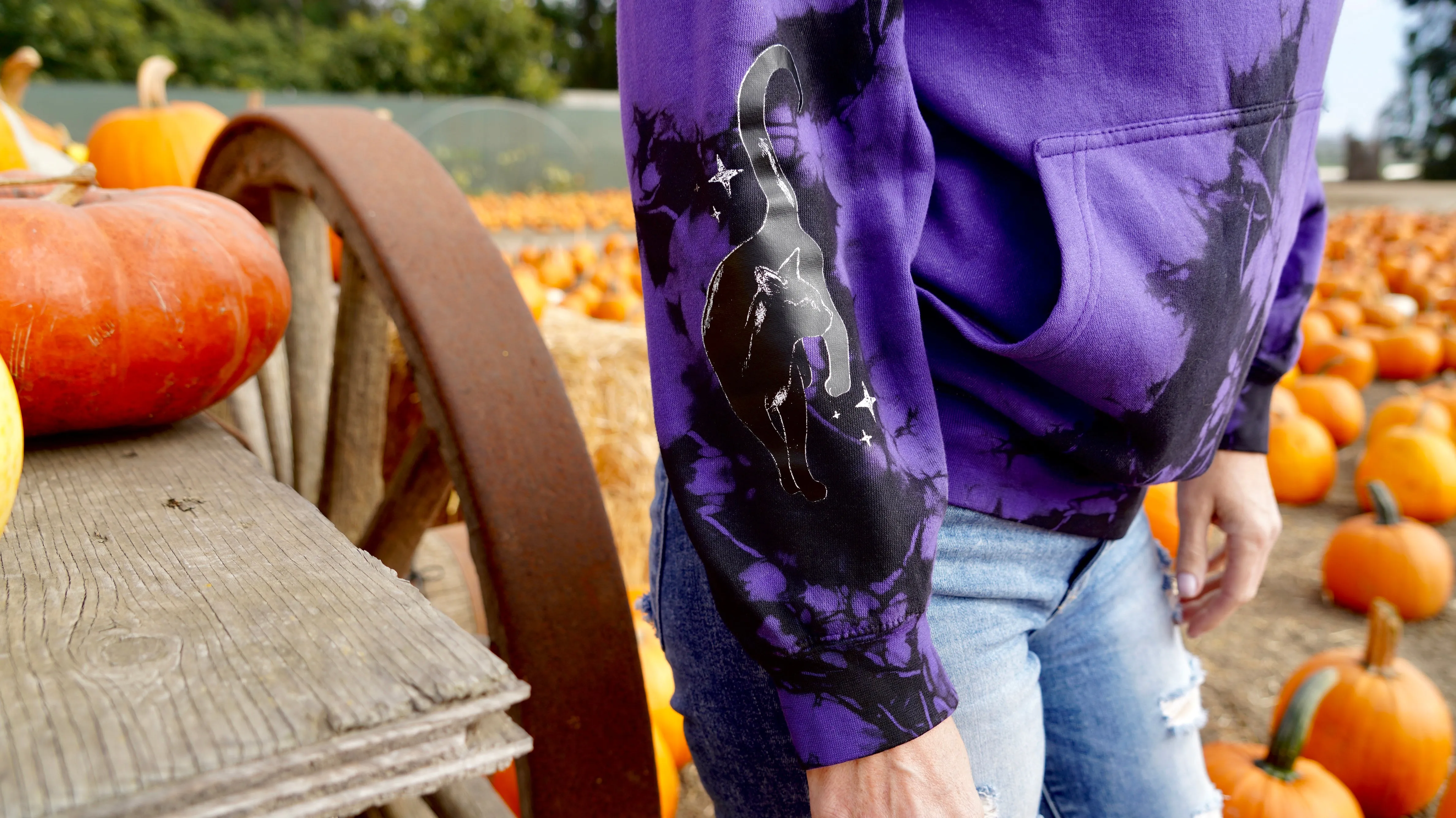 Out Of The Darkness Tie Dye Pullover Hoodie - Purple/Black