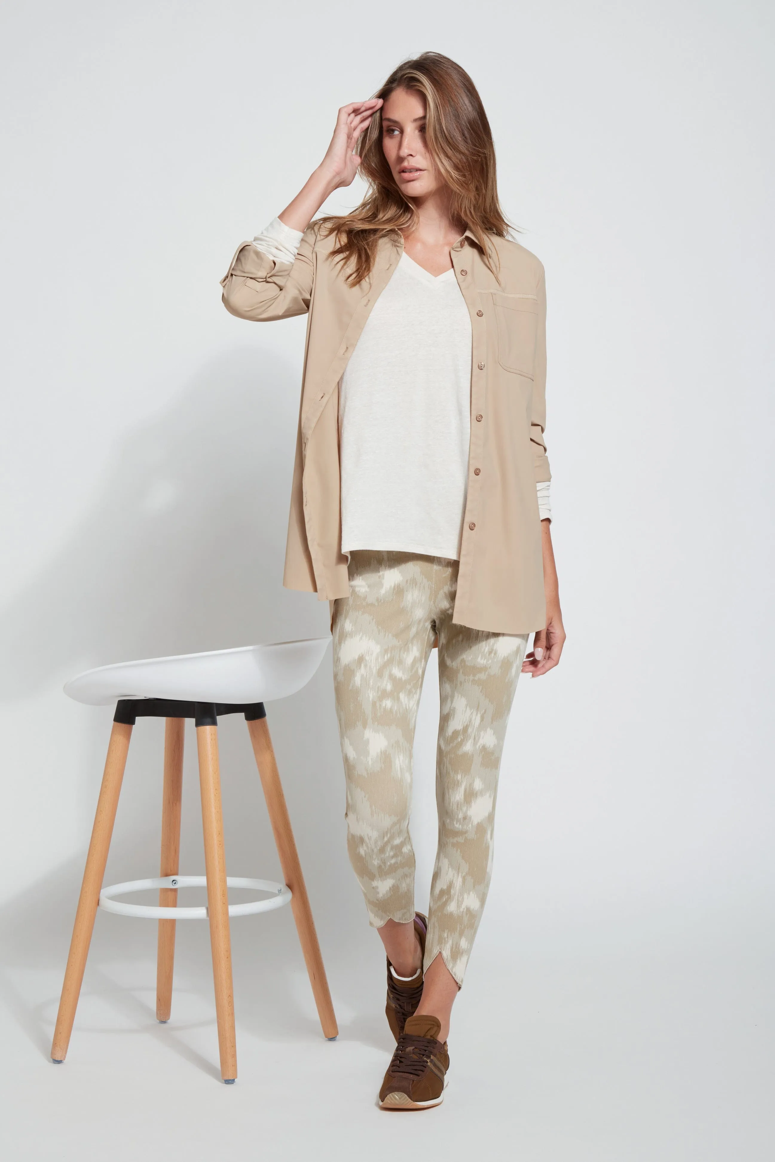 Patterned Lynette Tulip Hem Denim (25.5" Inseam)
