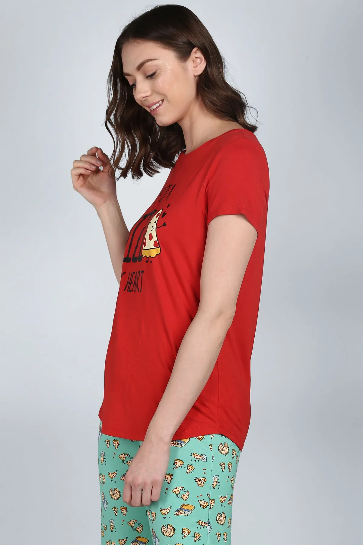 Pizza My Heart Capri Set