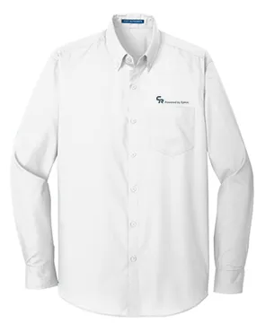 Port Authority Tall Carefree Poplin Shirt, White [CR Powered by Epiroc]