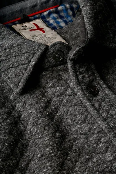 Relwen Bubble Knit Shirt - Charcoal