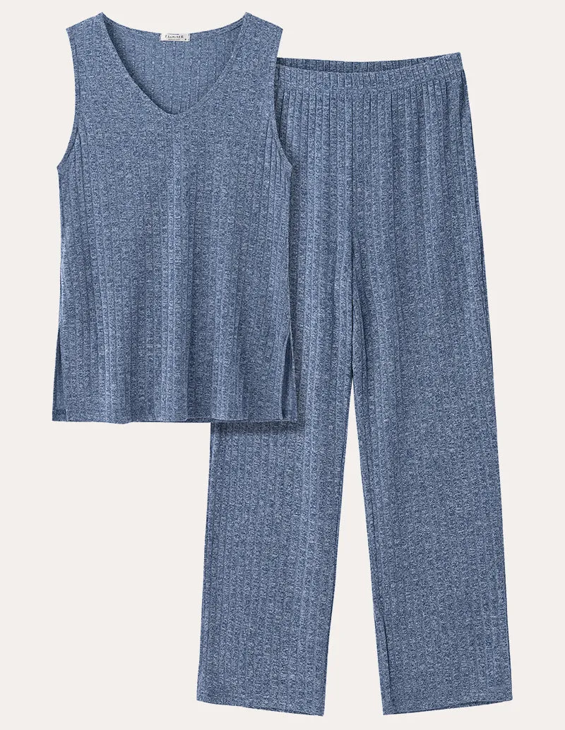 Ribbed Knit 2-Piece Casual Set (US Only)