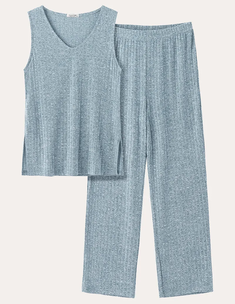 Ribbed Knit 2-Piece Casual Set (US Only)