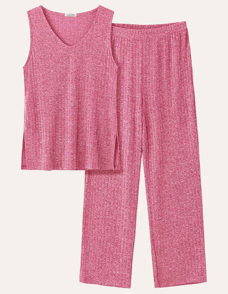 Ribbed Knit 2-Piece Casual Set (US Only)