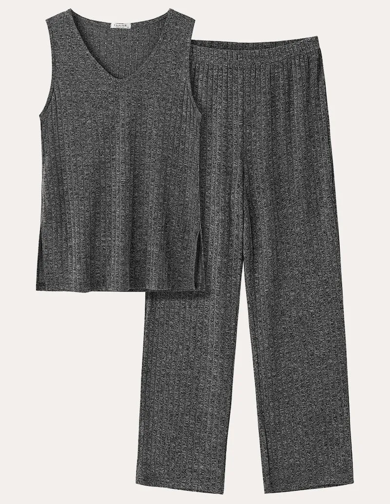 Ribbed Knit 2-Piece Casual Set (US Only)