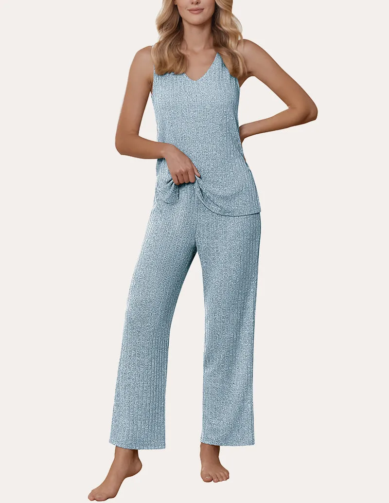 Ribbed Knit 2-Piece Casual Set (US Only)
