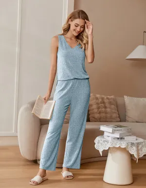 Ribbed Knit 2-Piece Casual Set (US Only)