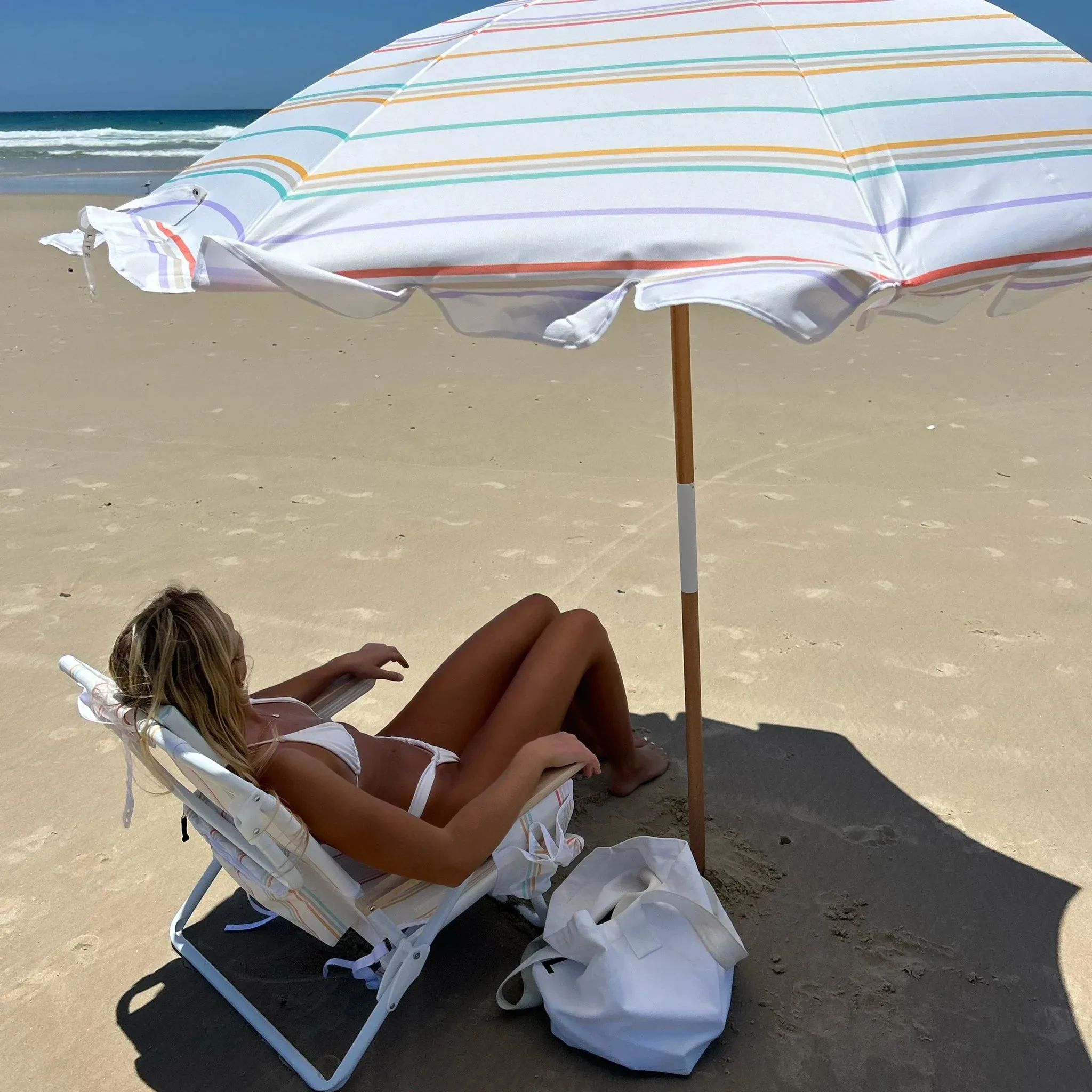 Rio Sun Luxe Beach Chair (Stripe)